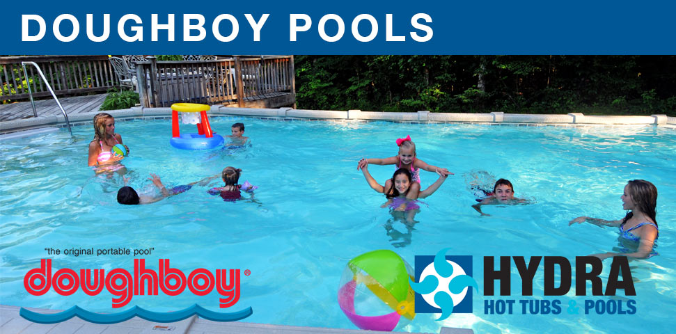 Kids playing in a Doughboy Pool