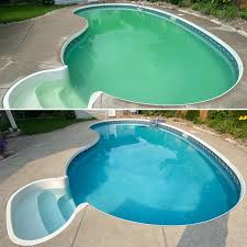 Pool before and after