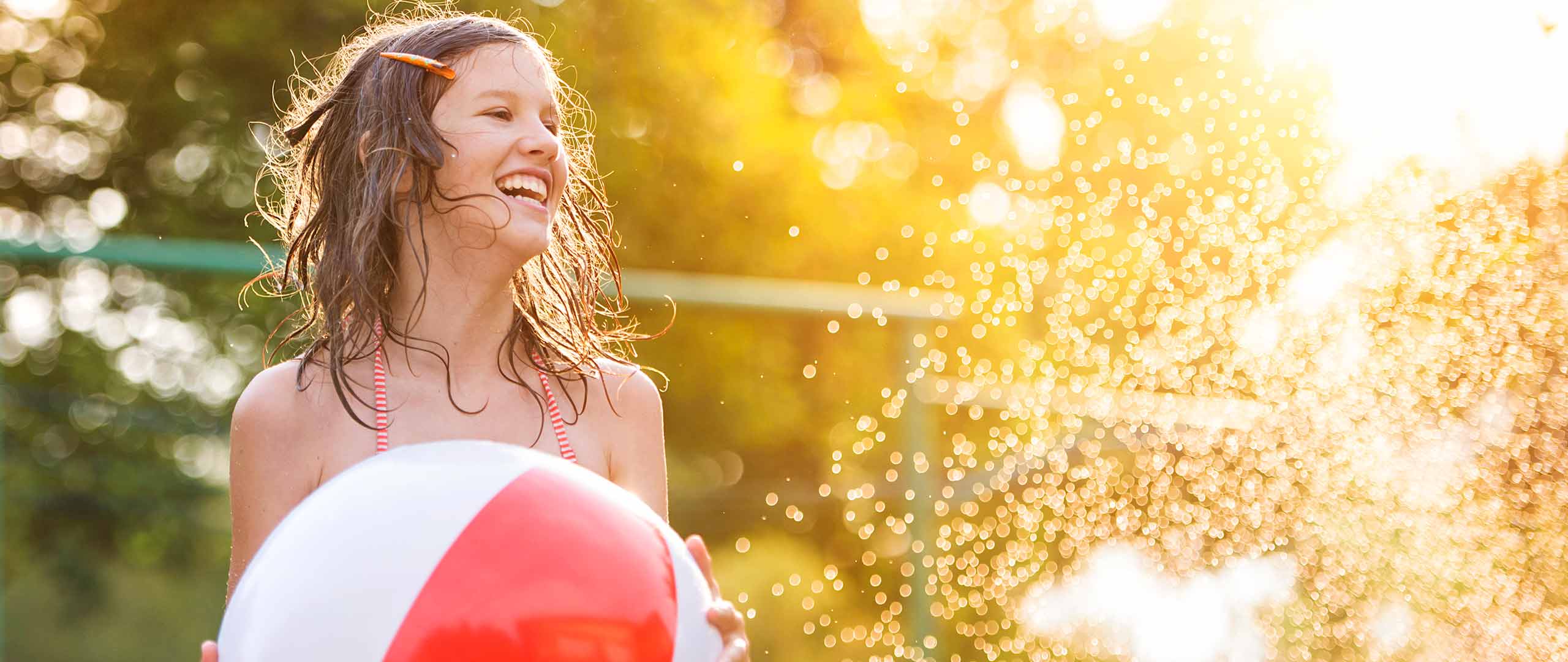 Summer Pool Time - Happy person using their pool in the summer