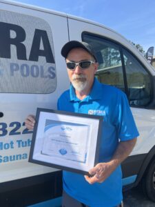 Mike Wilson Holding His CHTT Certification