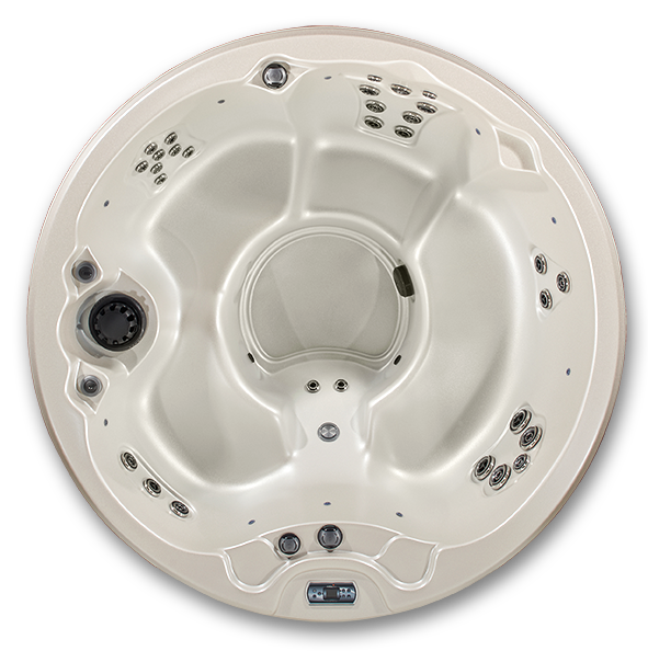 5 person round hot tub