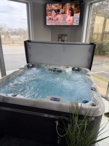 Aspen Hot Tub with jets on
