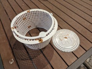 broken skimmer basket