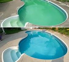 Pool before and after